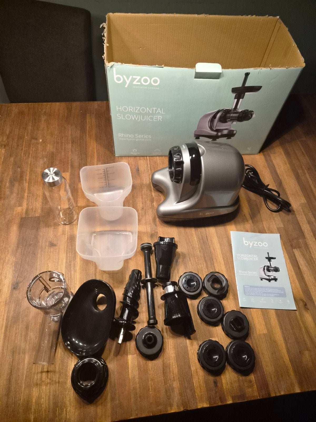 Byzoo Horizontale Slowjuicer - Rhino Series, Overige typen, Kunststof, Ophalen of Verzenden, Zo goed als nieuw