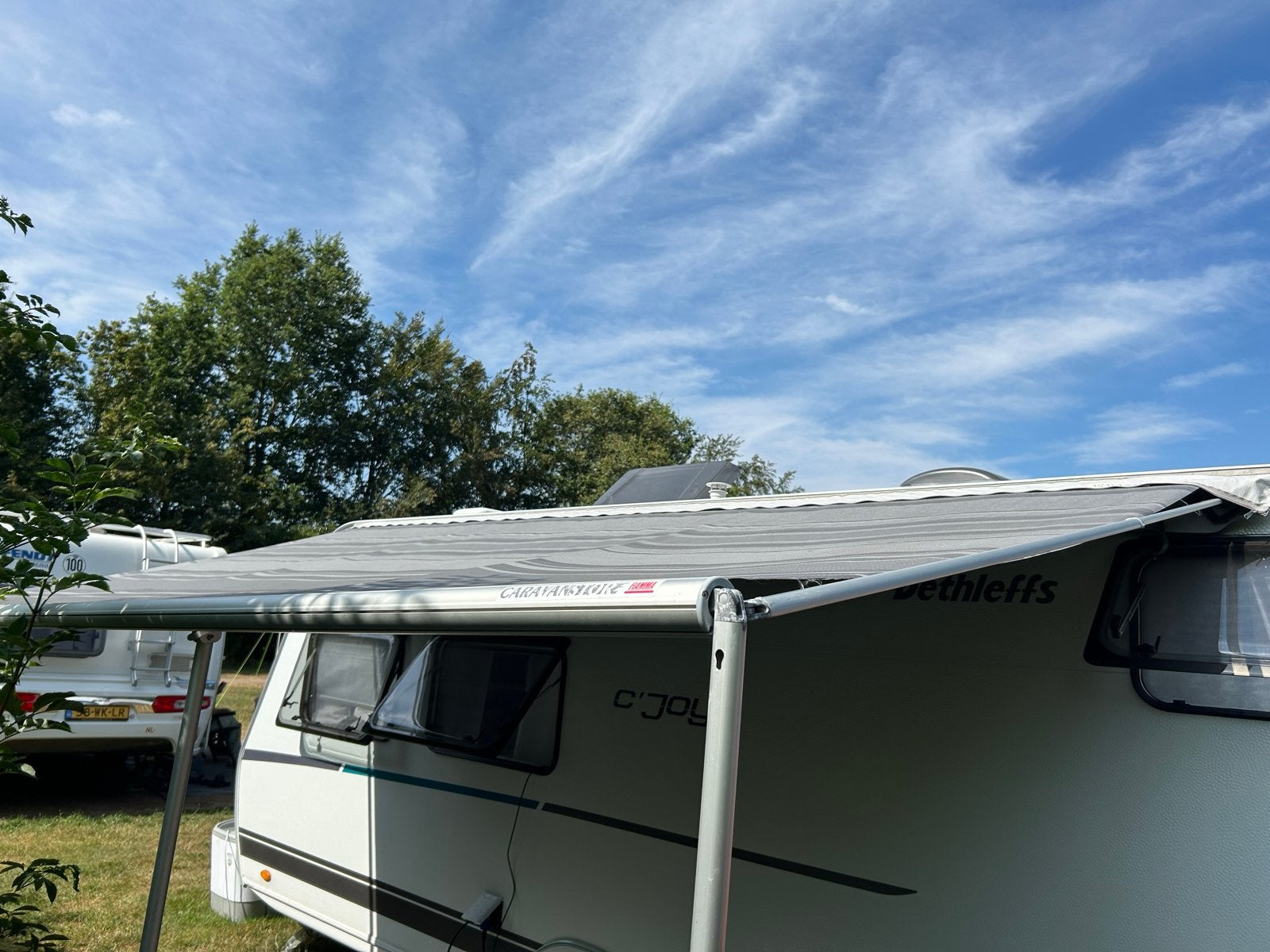 Zakluifel Fiamma Caravanstore 440 Deluxe Grey Luifel, Caravans en Kamperen, Caravan accessoires, Ophalen, Gebruikt