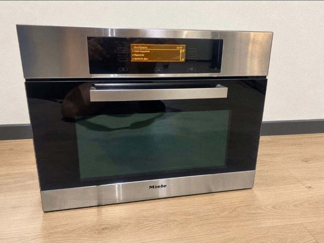 miele combi-oven / magnetron H4082BM, Minder dan 45 cm, Gebruikt, Ophalen of Verzenden, Combi-oven