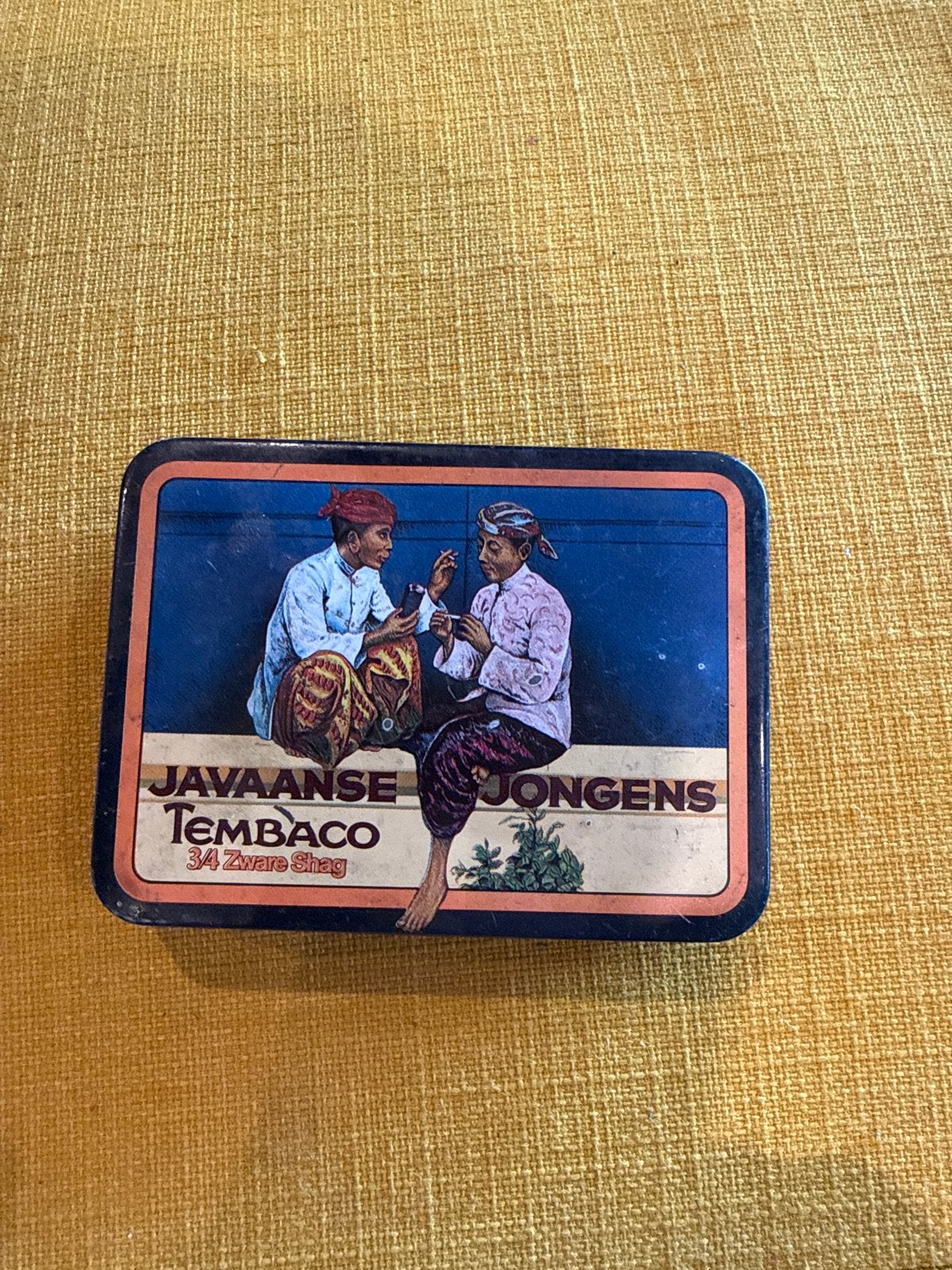 Vintage Javaanse Jongens Tembaco blikje, Verzamelen, Ophalen of Verzenden, Gebruikt, Overige, Overige merken