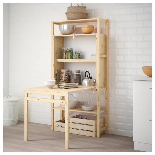 IKEA IVAR Uitklapbare Tafel / Bureau - compleet., Ophalen, Gebruikt, Hout, IKEA