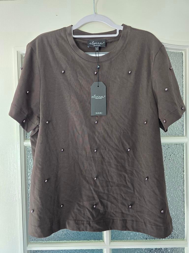 Nieuw shirt elvira 40 bruin parels, Kleding | Dames, Maat 38/40 (M), Bruin, Nieuw, Ophalen of Verzenden