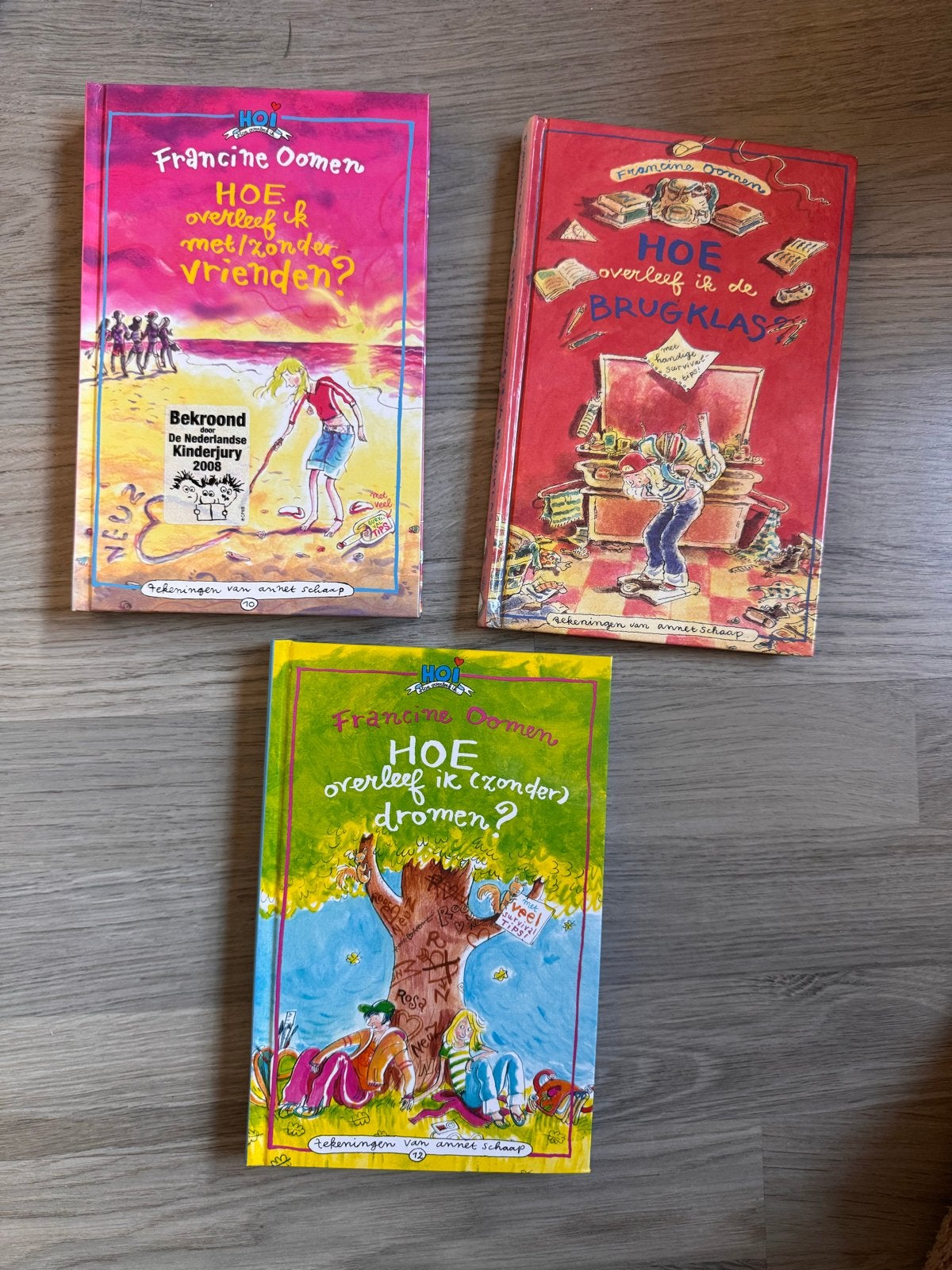 3x Hoe overleef ik? boeken van Francine Oomen, Ophalen, Gelezen, Fictie