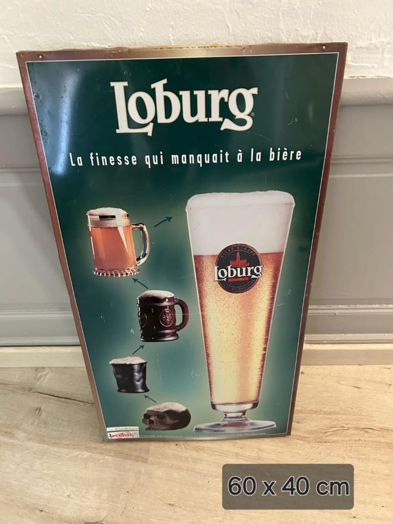 Loburg bier bord, Ophalen of Verzenden, Zo goed als nieuw, Reclamebord, Plaat of Schild, Overige merken