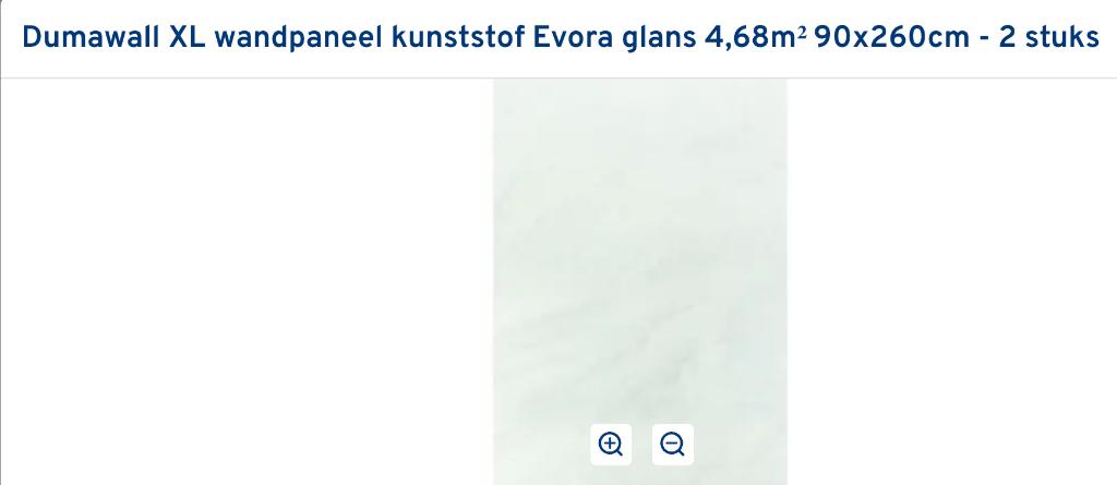 Dumawall XL wandpaneel Evora glans 4,68m2 90x260cm, Doe-het-zelf en Verbouw, Platen en Panelen, Ophalen, Nieuw