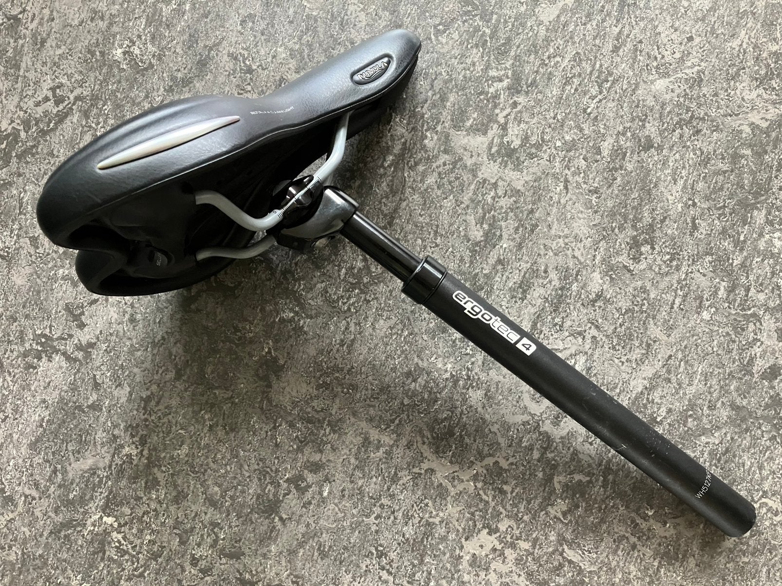 Fietszadel (gel) met verende zadelpen!, Ophalen of Verzenden, Gebruikt, Zadel, Overige materialen