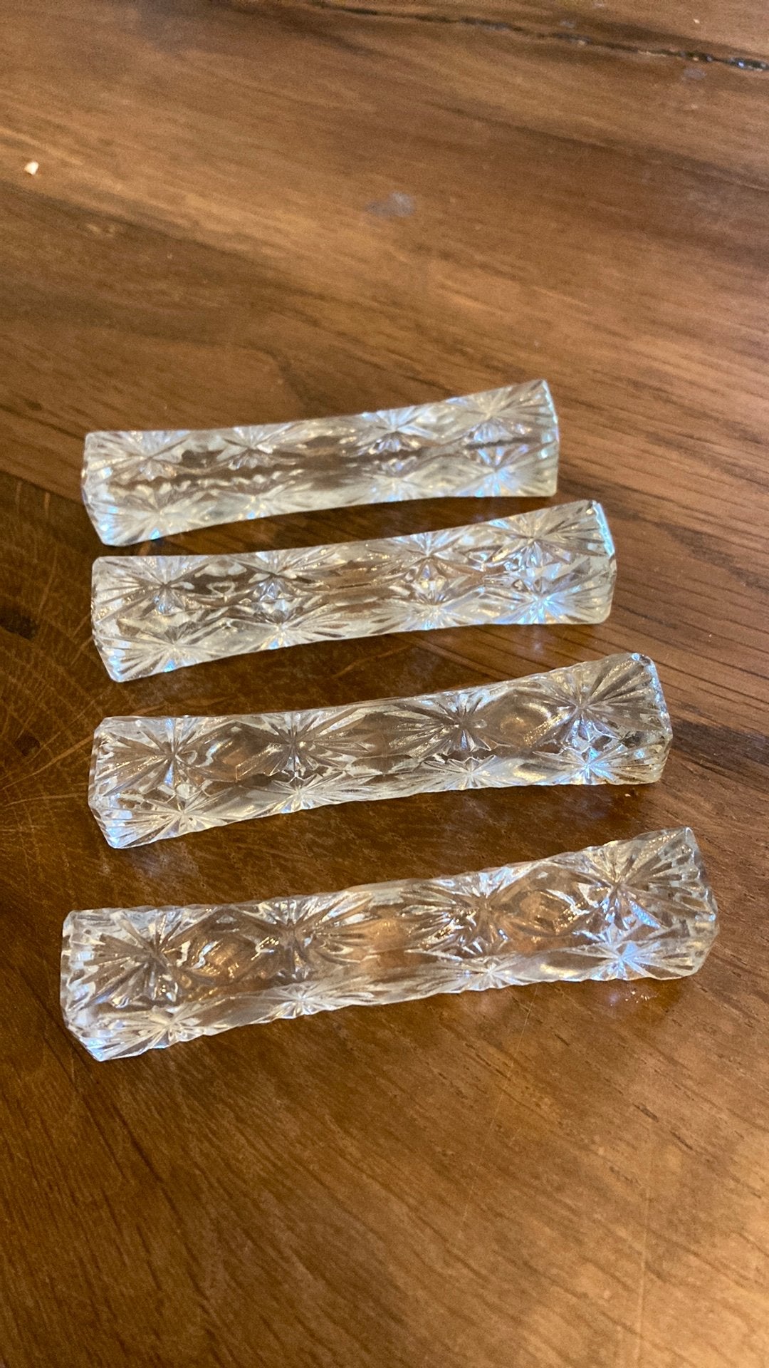4 kristallen messenleggers, Antiek en Kunst, Ophalen of Verzenden