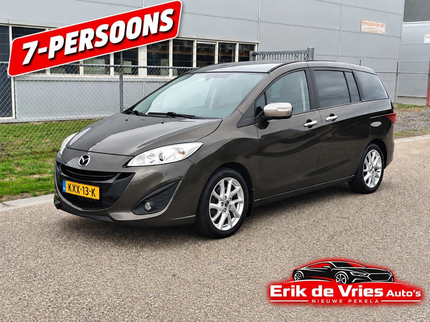 Mazda 5 2.0 TS+ 7-persoons uitvoering, Auto's, Euro 5, Stof, Gebruikt, Zwart