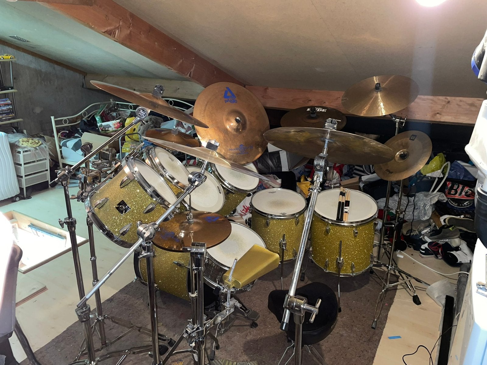 Tama superkit swingstar/imperialstar/royalstar Nicko Mcbrain, Muziek en Instrumenten, Drumstellen en Slagwerk, Ophalen, Gebruikt