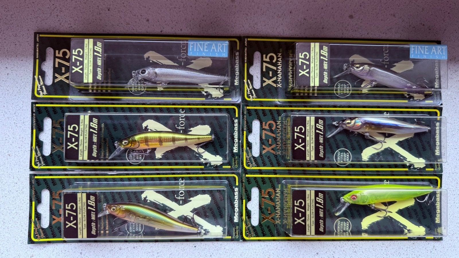 6x Megabass X-75 Nanahan JDM Twitchbaits (Nieuw), Watersport en Boten, Hengelsport | Roofvissen, Ophalen of Verzenden, Nieuw