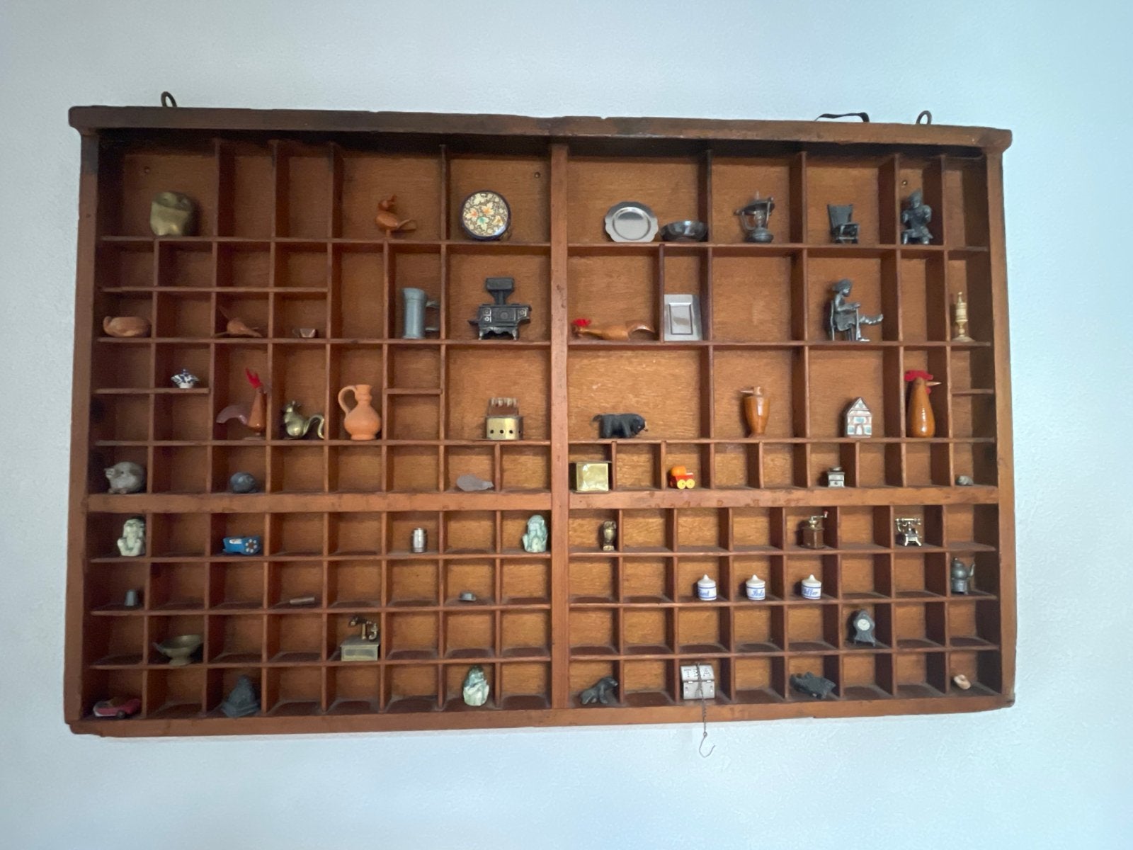 Vintage houten letterbak voor decoratie of verzameling, Ophalen, Gebruikt