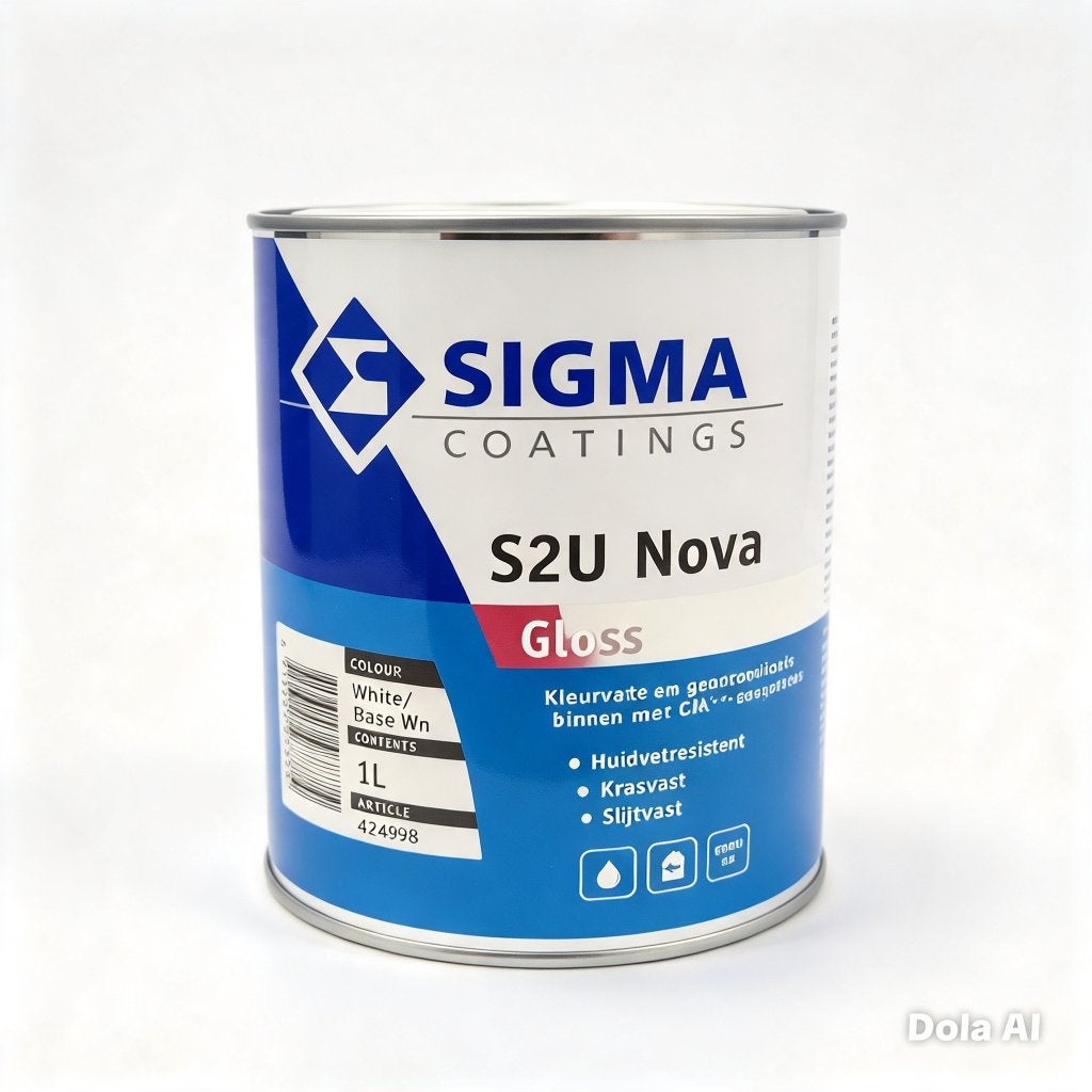 Sigma S2U Nova Gloss Verf - Wit/Basis Wn 1L, Ophalen of Verzenden, Nieuw, Verven