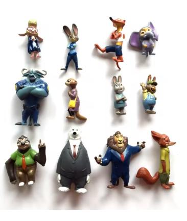Disney Zootopia figuren set 12 stuks (4-7cm), Verzamelen, Disney, Ophalen of Verzenden, Overige figuren, Nieuw, Beeldje of Figuurtje