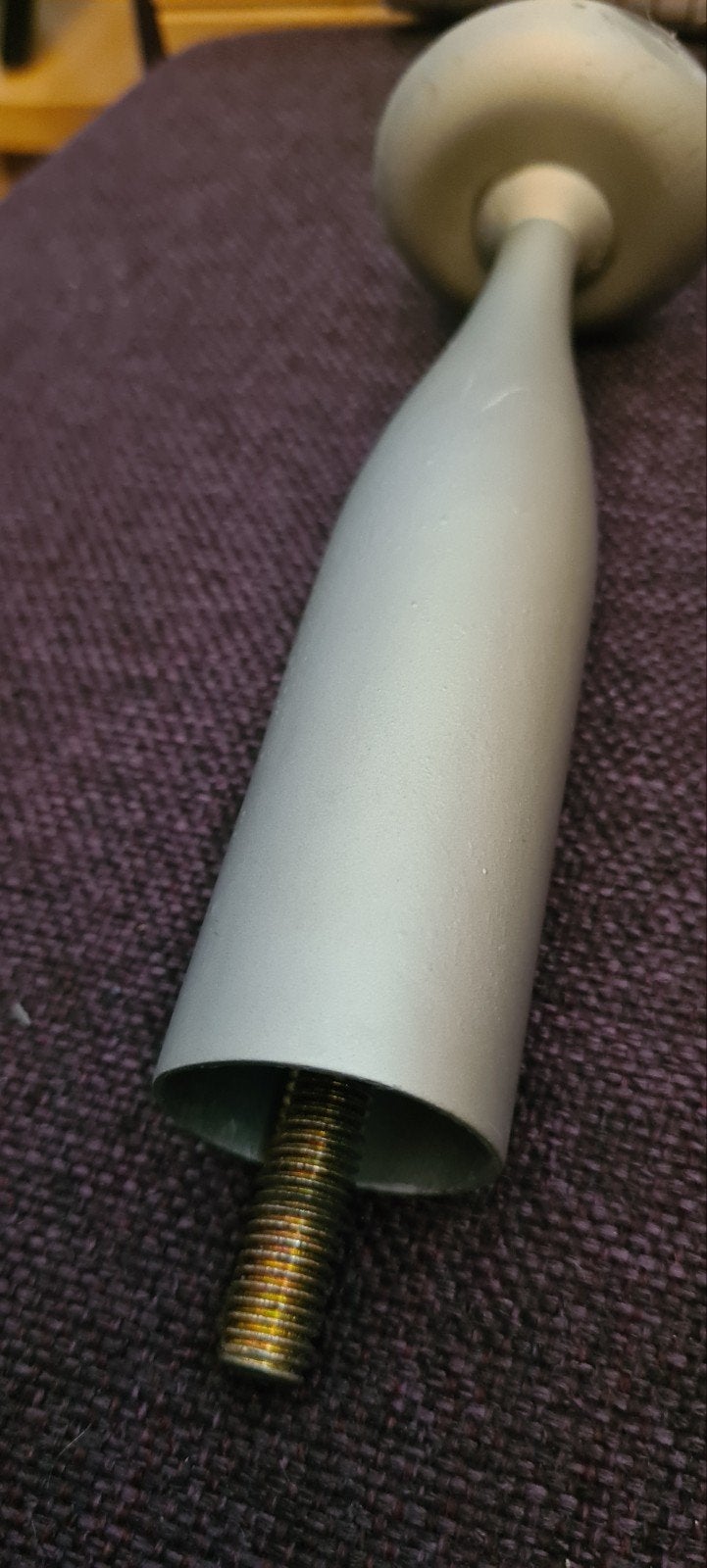 ik zoek 1 Swiss Sense bedpootje 17 cm aluminium, schroef 19, Eenpersoons, Ophalen of Verzenden, Overige maten, Metaal