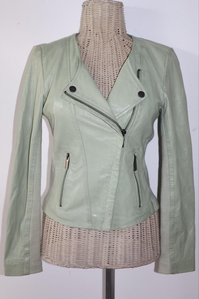 Transmission echt leer jasje maat 36 / S, Kleding | Dames, Transmission, Transmission.nl, Ophalen of Verzenden, Zo goed als nieuw