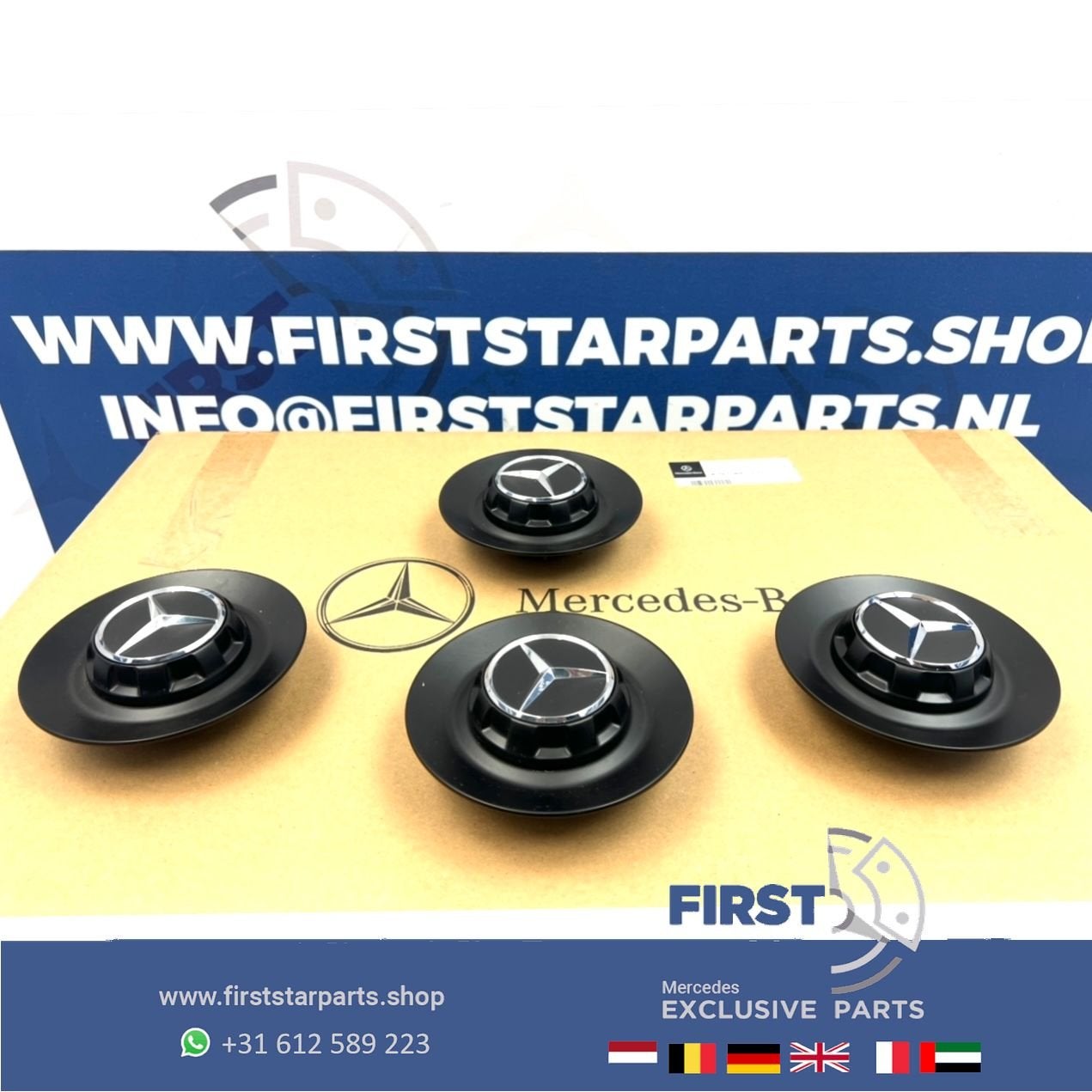 45 63 AMG NAAFKAPPEN ZWART SET A45S CLA45S C63 E63 GLA45S GL