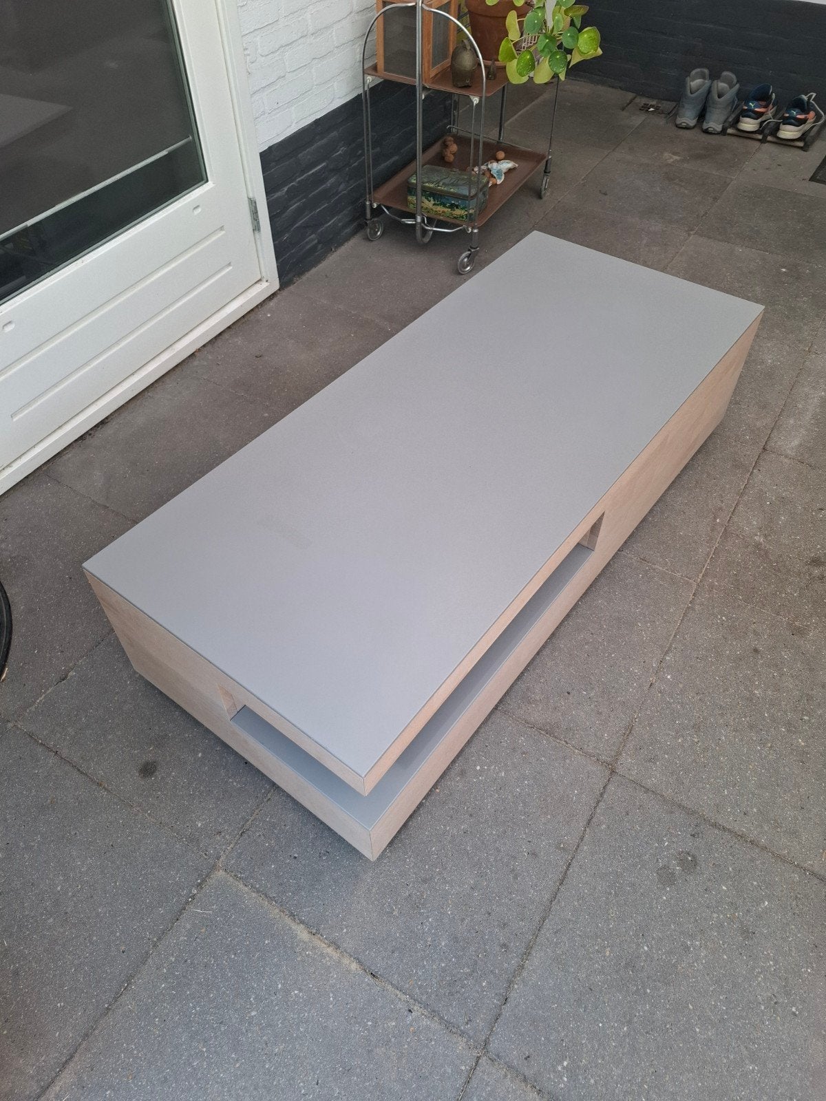 Karat dressoir met stenen blad en legplanken, 50 – 75, Gebruikt, 150 tot 200 cm, Ophalen of Verzenden