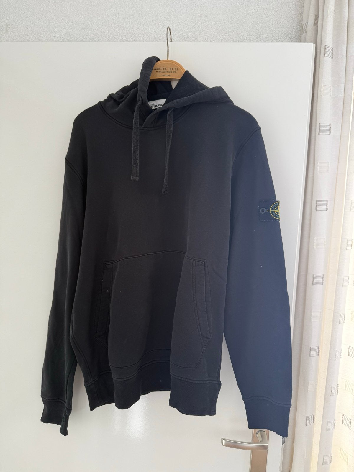 Originele Stone Island hoodie zwart XL, Ophalen of Verzenden, Zo goed als nieuw, Maat 56/58 (XL), Zwart