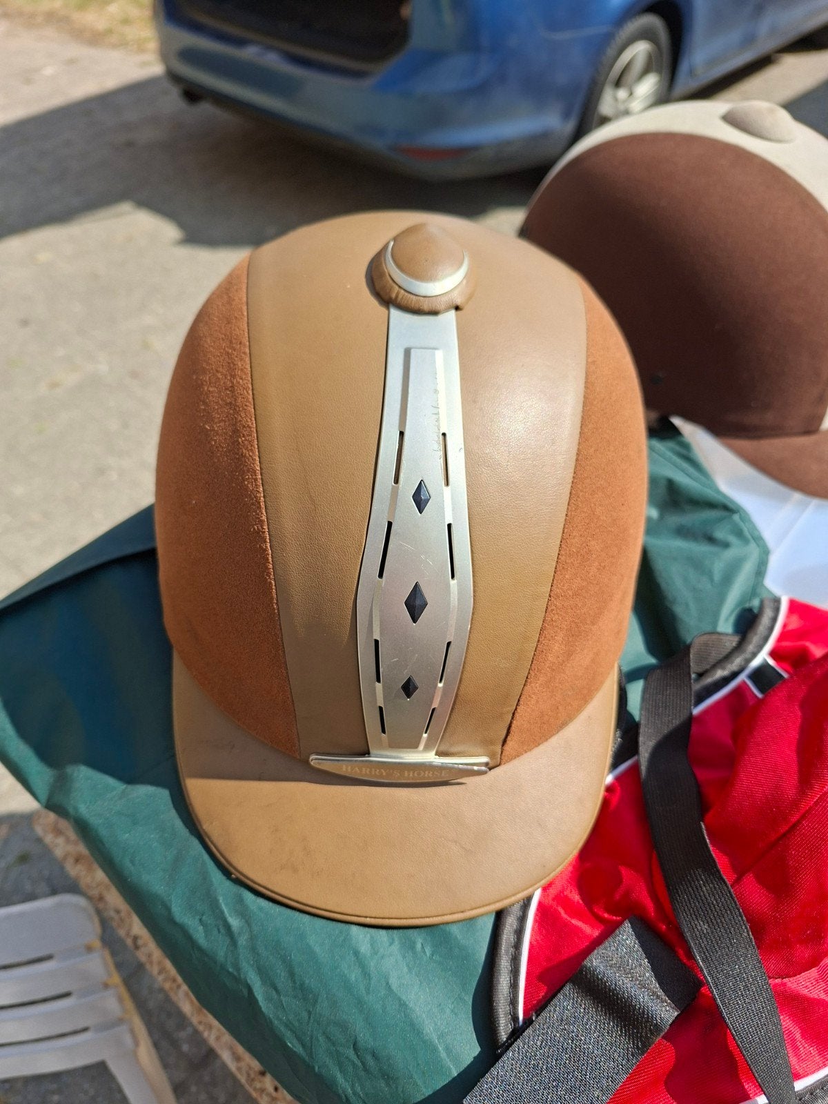 cap maat 57 harry horse bruin camel, Dieren en Toebehoren, Paardrijkleding, Ophalen of Verzenden