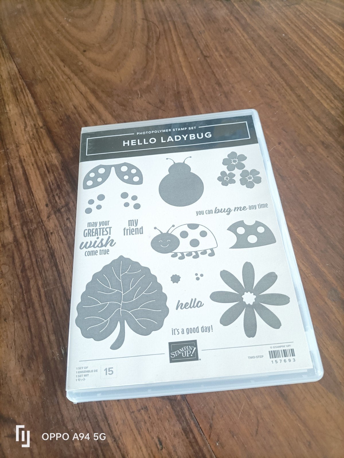 Stampin' Up! Hello Ladybug Stempelset - Zo goed als nieuw, Ophalen of Verzenden, Zo goed als nieuw, Clearstamp