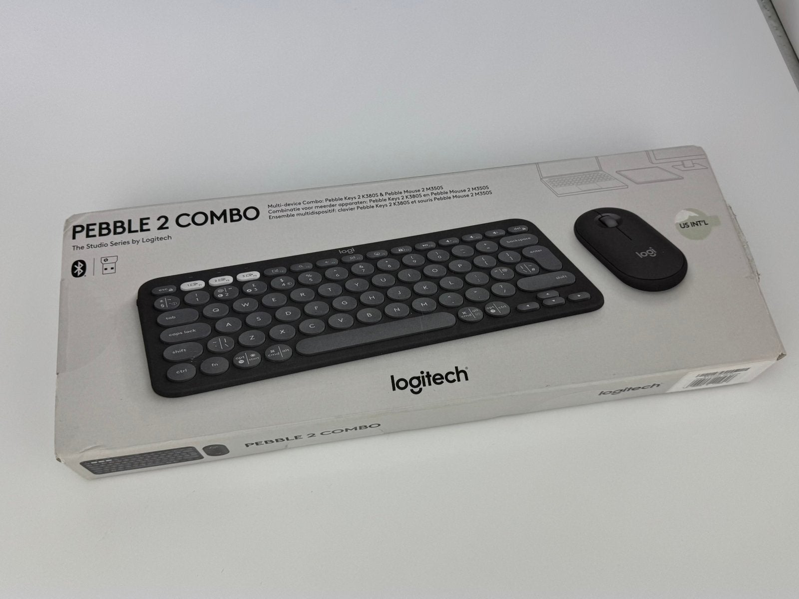 Logitech Pebble 2 Combo Qwerty Bluetooth Draadloos, Toetsenbord en muis-set, Ophalen of Verzenden, Zo goed als nieuw, Draadloos
