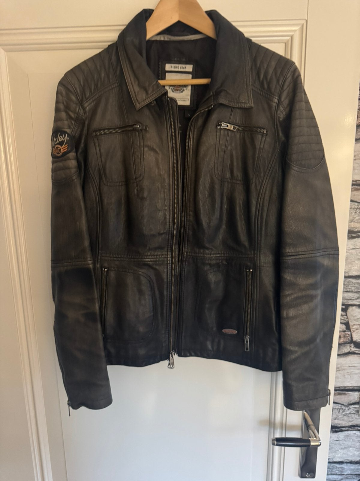 Harley Davidson dames motorjas, Motoren, Ophalen of Verzenden, Tweedehands, Dames, Jas | leer