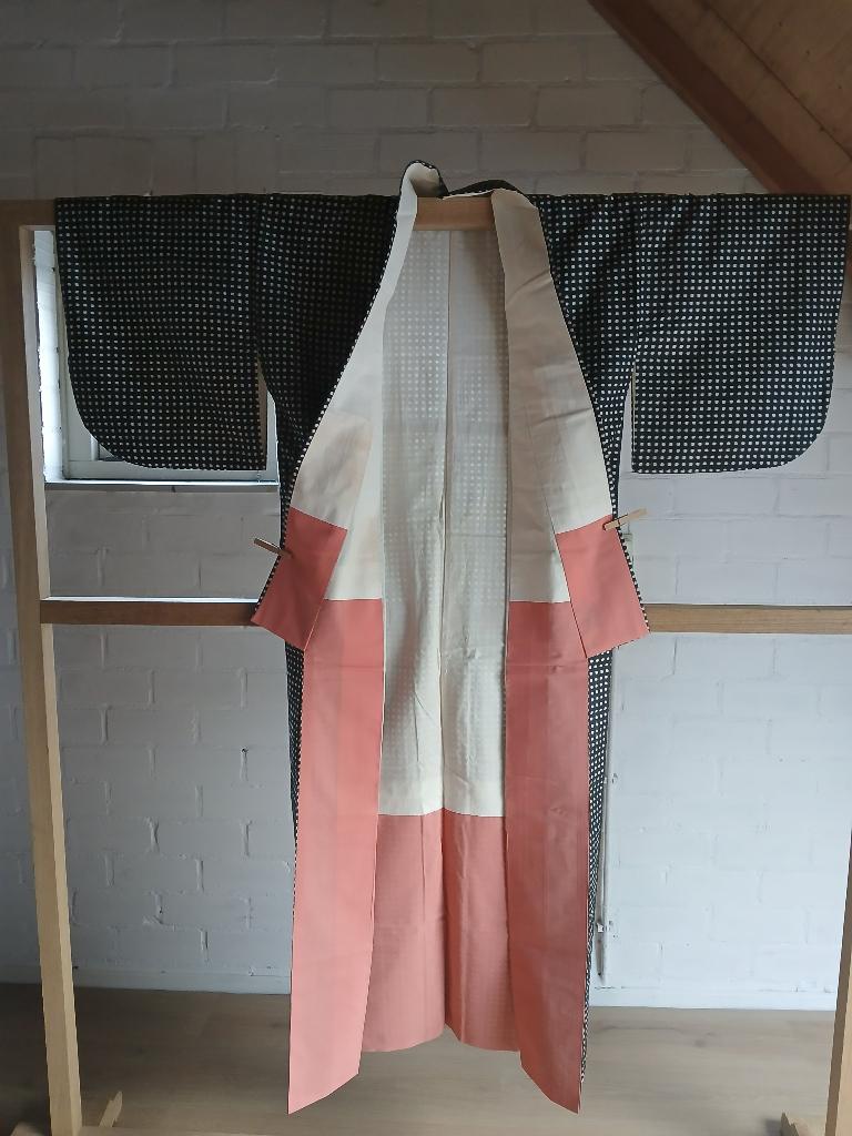 Traditionele Japanse Kimono black white, Ophalen of Verzenden