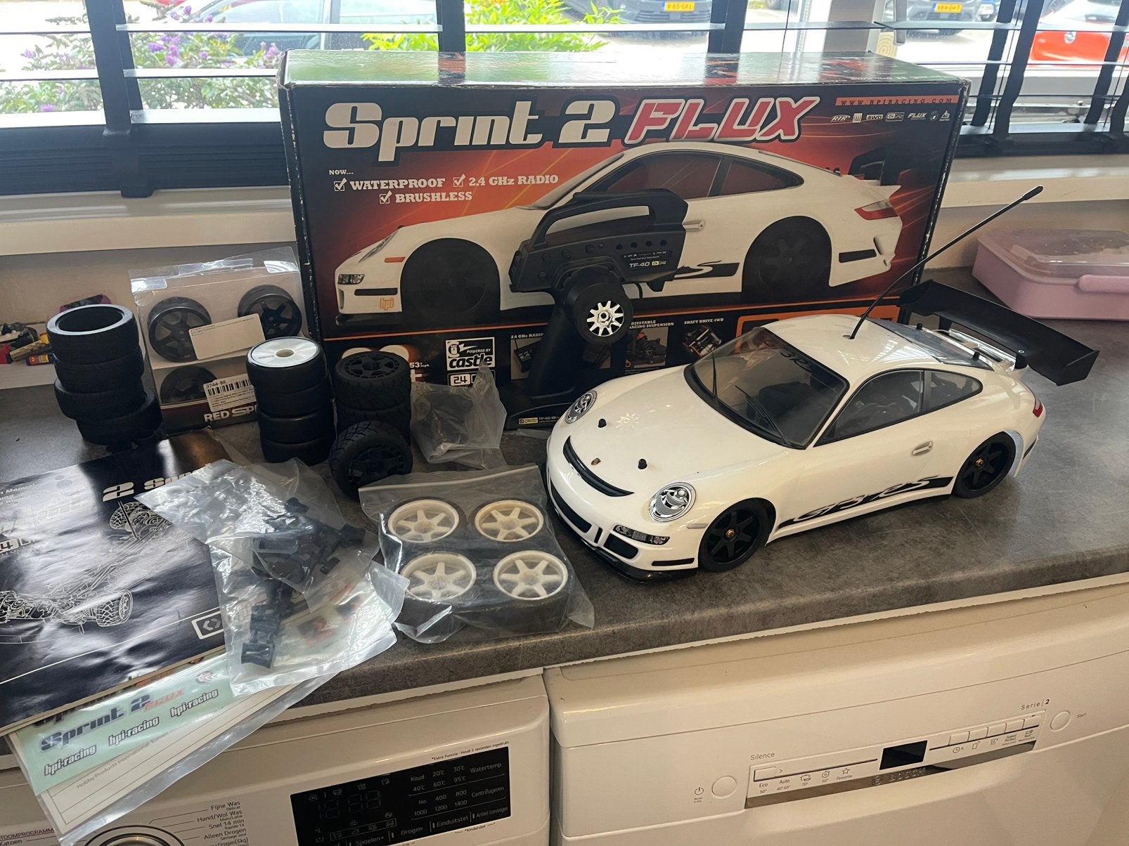 HPI Sprint 2 Flux RTR Zeer Uitgebreid In Nieuwstaat!, Elektro, Ophalen of Verzenden, Zo goed als nieuw, Schaal 1:10