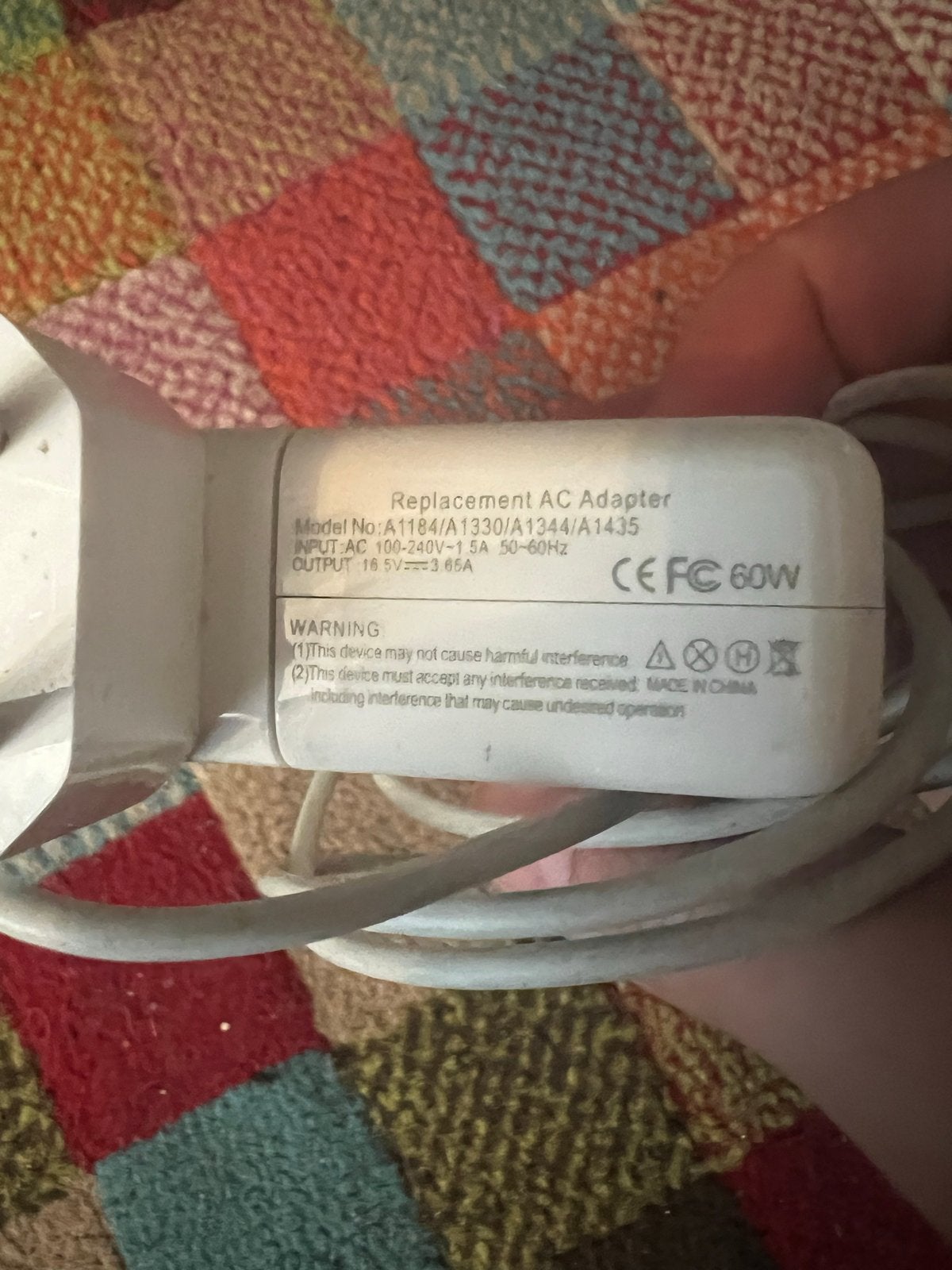 Apple MacBook Oplader 60W MagSafe 1 (A1184/A1330/A1344), Verzenden, Gebruikt