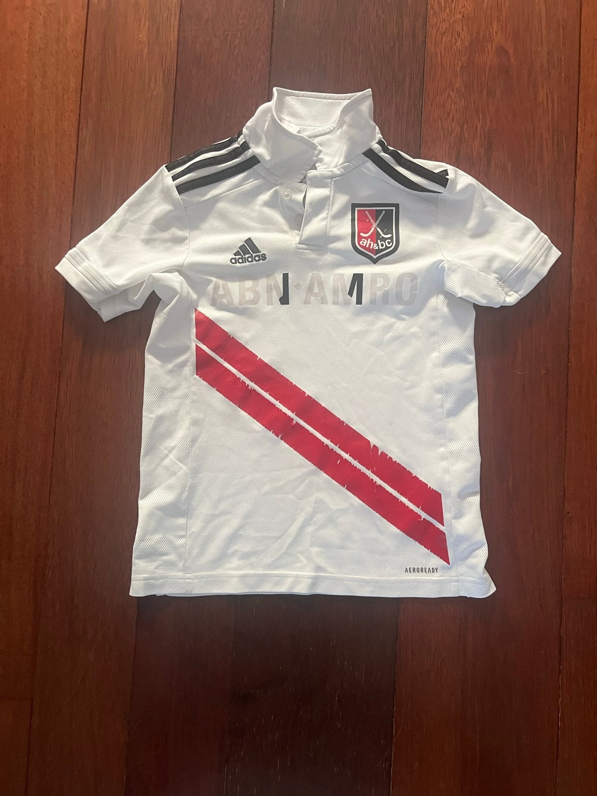 Hockey shirt jongen Amsterdam maat 148 AH&BC Adidas, Ophalen, Gedragen, Wit, Overige typen