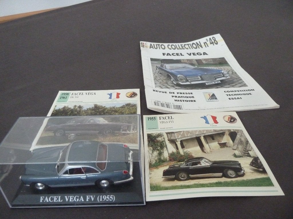 FACEL VEGA FV   ( 1955) MINT/BOXED  +  BLAD (34 pag.) Frans, Ophalen of Verzenden, Nieuw, Auto, Overige merken