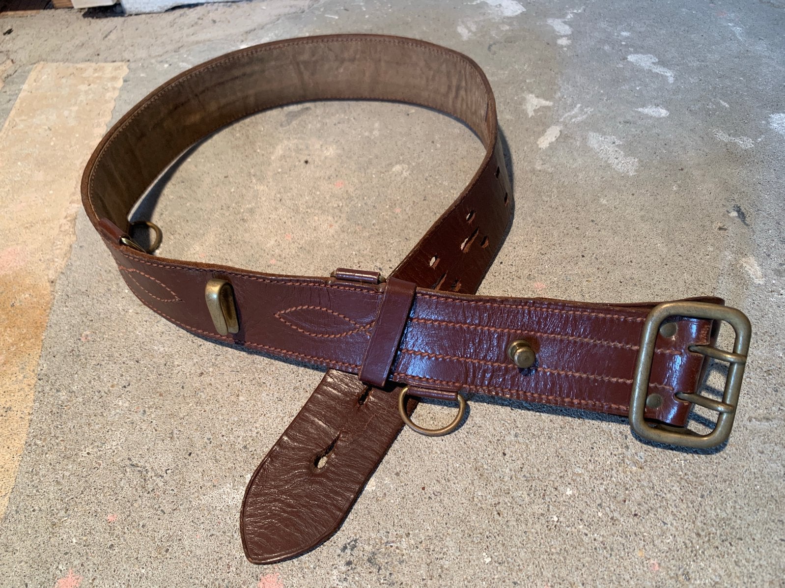 Nederlandse Sam Brown draagriemstel M1928 belt riem, Ophalen of Verzenden, Nederland
