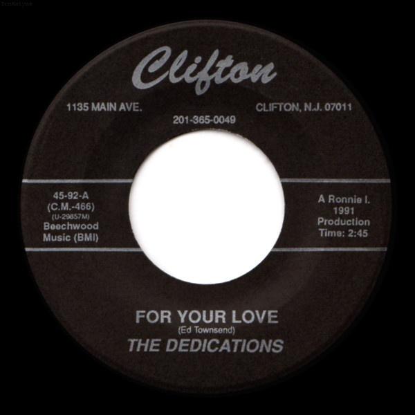 The Dedications - For your Love (Single), Cd's en Dvd's, Vinyl Singles, Gebruikt, Single, 1990 - 1999, Pop, 7 inch, Ophalen of Verzenden