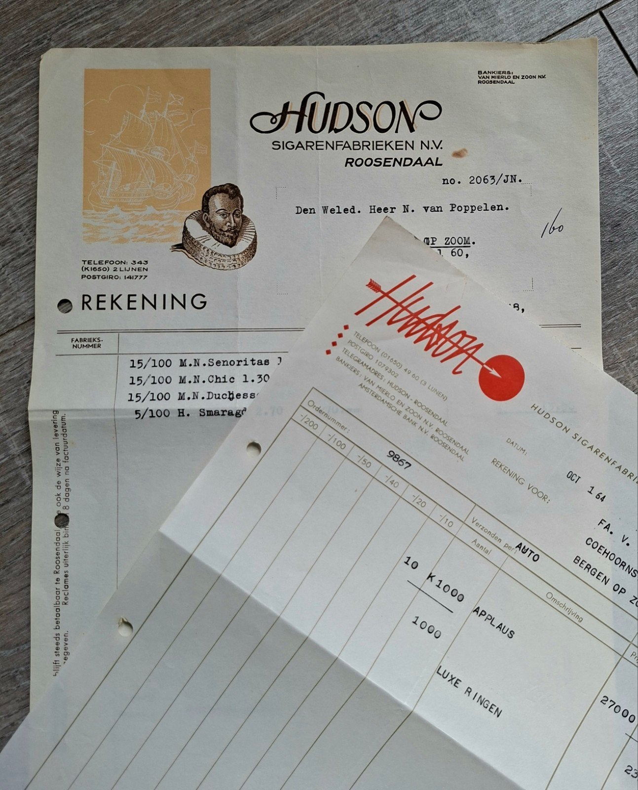 HUDSON - SIGAREN FABRIEK          -     ROOSENDAAL, Verzamelen, Ophalen of Verzenden, Gebruikt, Overige typen