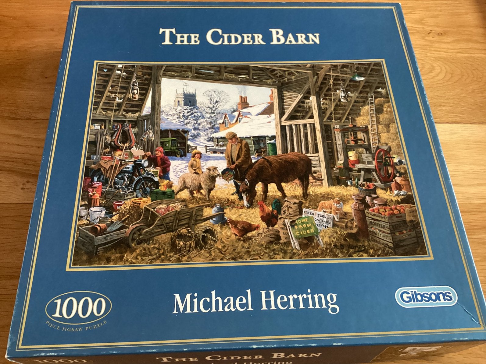 Gibsons puzzel 1000 The Cider Barn nr.6057, Ophalen of Verzenden, 500 t/m 1500 stukjes, Zo goed als nieuw, Legpuzzel