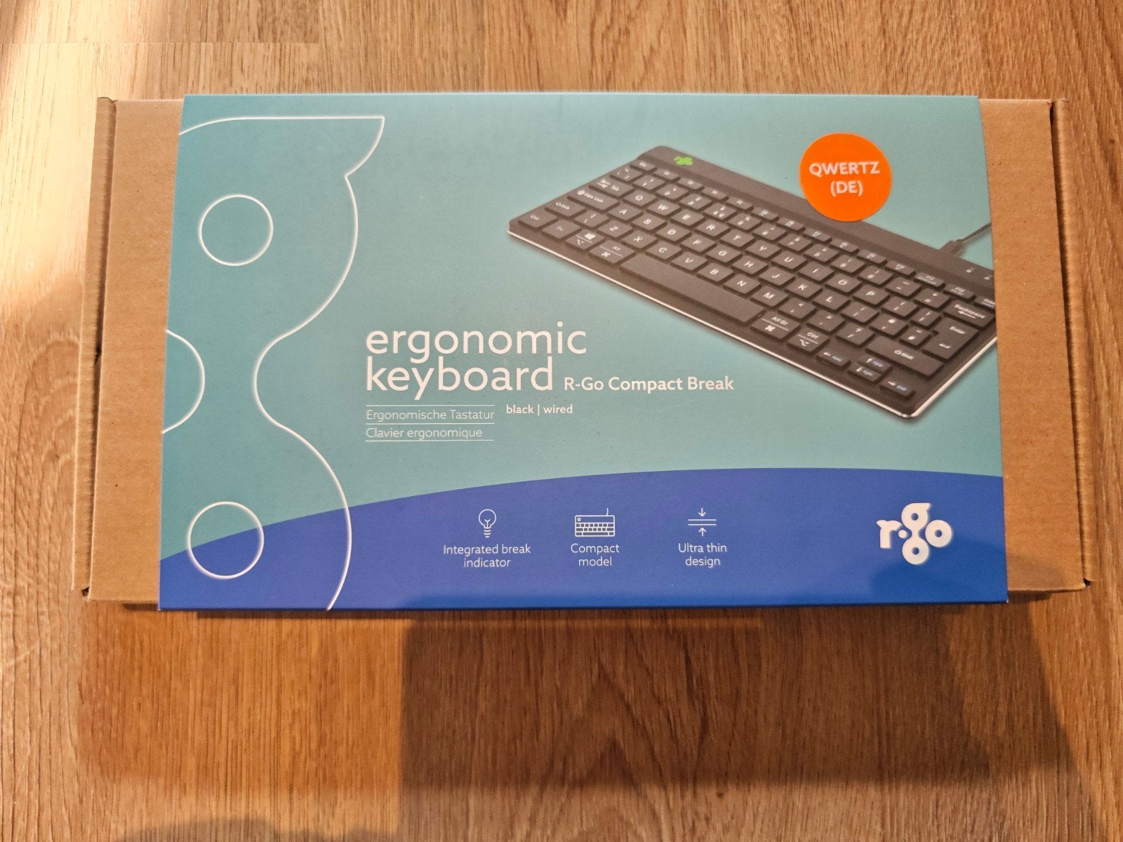 R-Go Compact Break Ergonomisch Toetsenbord QWERTZ (DE), Computers en Software, Nieuw, Ophalen of Verzenden, Ergonomisch, R-Go Tools