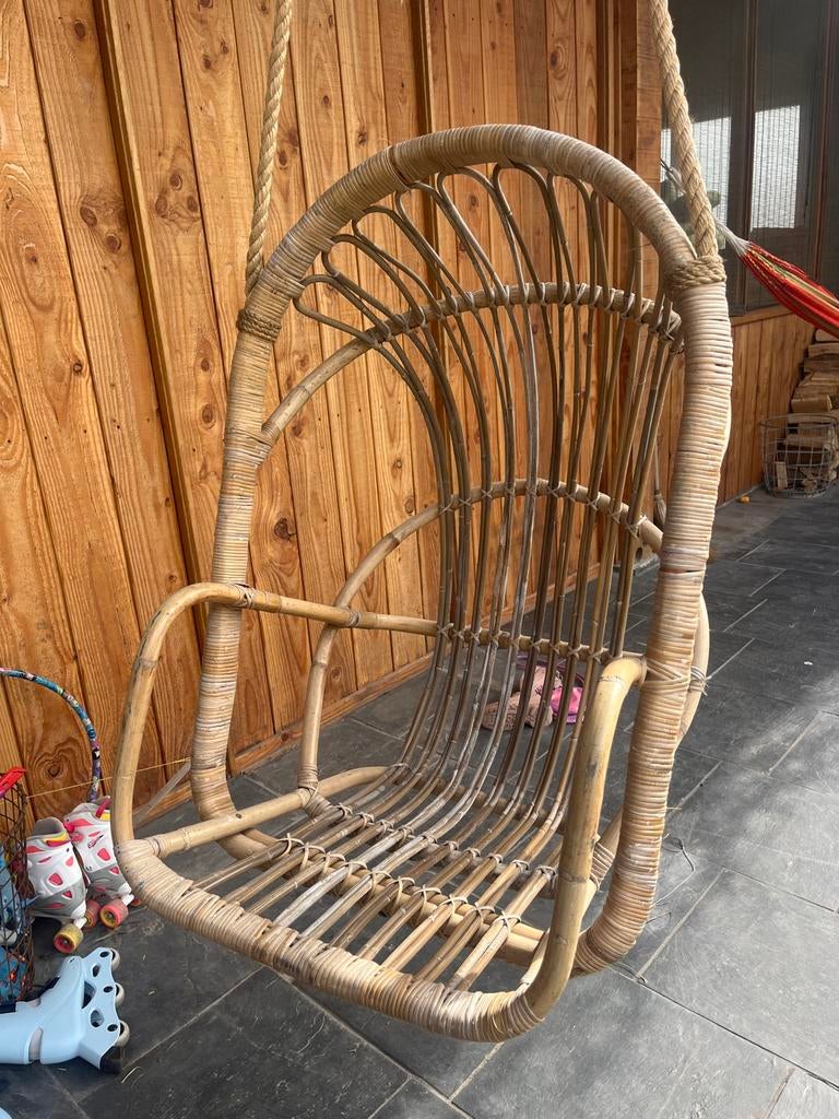 Rotan hangstoel - Vintage stijl, Ophalen, Gebruikt, Rotan