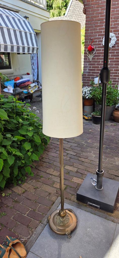 Vintage Schemerlamp - Messing met of zonder kap, Ophalen