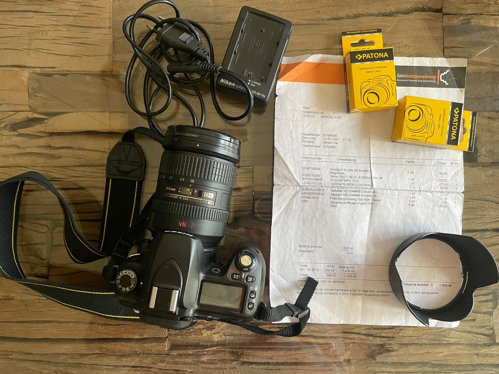 Nikon D80 + 18-200mm VR + accu’s + oplader – complete set, Ophalen of Verzenden, Gebruikt, Nikon, 8 keer of meer