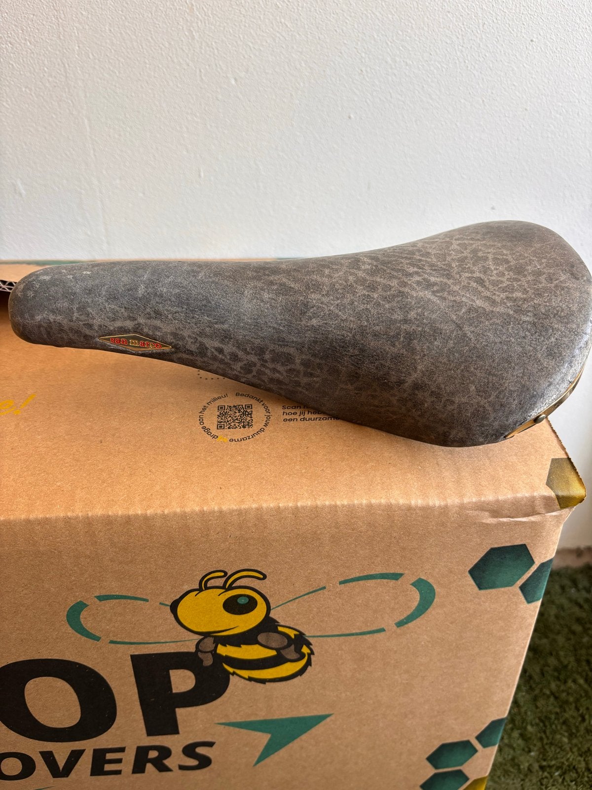 Selle San Marco Rolls fietszadel - Echt leer, Ophalen, Gebruikt, Zadel, Leer