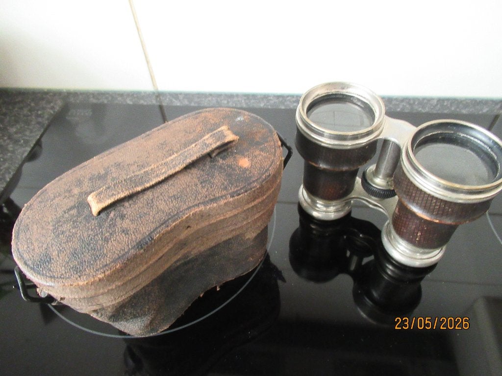 ANTIEKE FRANSE VERREKIJKER -LE JOCKEY CLUB PARIS +TASJE, Overige typen, Refurbished, Ophalen of Verzenden, 8 tot 12x
