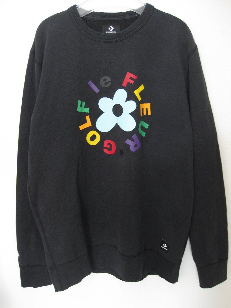 Converse Sweater zwart met opdruk maat L, Zwart, Maat 42/44 (L), Converse, Ophalen of Verzenden