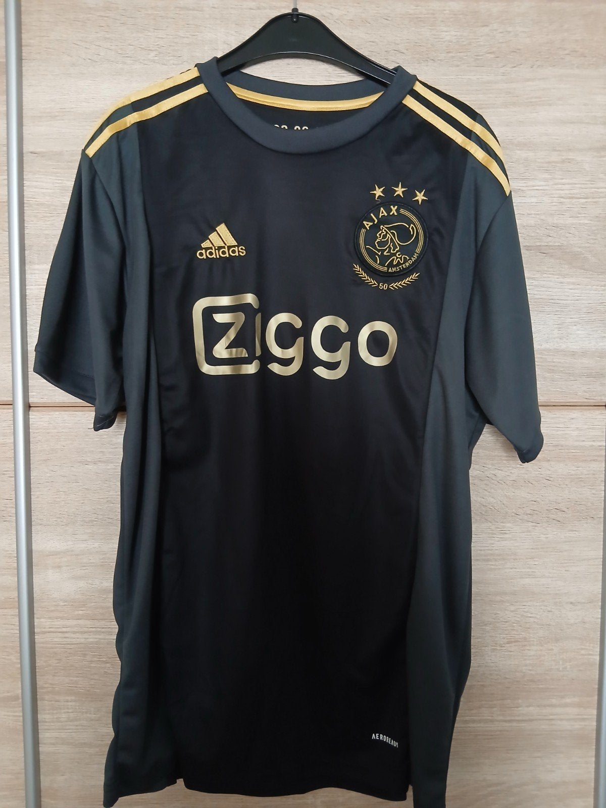 Ajax uitshirt 2021/2022 - Zwart/Goud - Maat XL, Ophalen, Zwart, Maat 56/58 (XL), Zo goed als nieuw