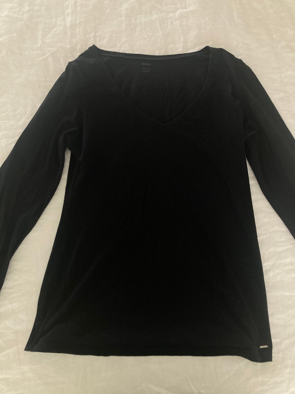 Zwart shirt maat L, Zwart, Maat 42/44 (L), Ophalen of Verzenden, Zo goed als nieuw