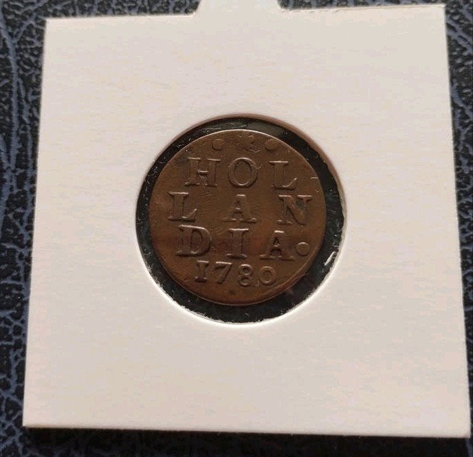 Mooie Duit 1780 Hollandia / Holland, Ophalen of Verzenden, Vóór koninkrijk, Losse munt