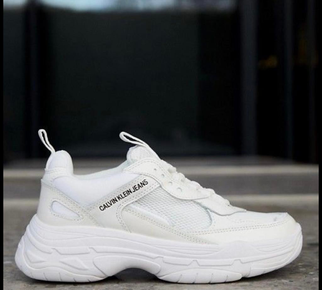Calvin Klein sneakers maat 38 balenciaga look, Ophalen of Verzenden, Gedragen, Wit, Sneakers of Gympen