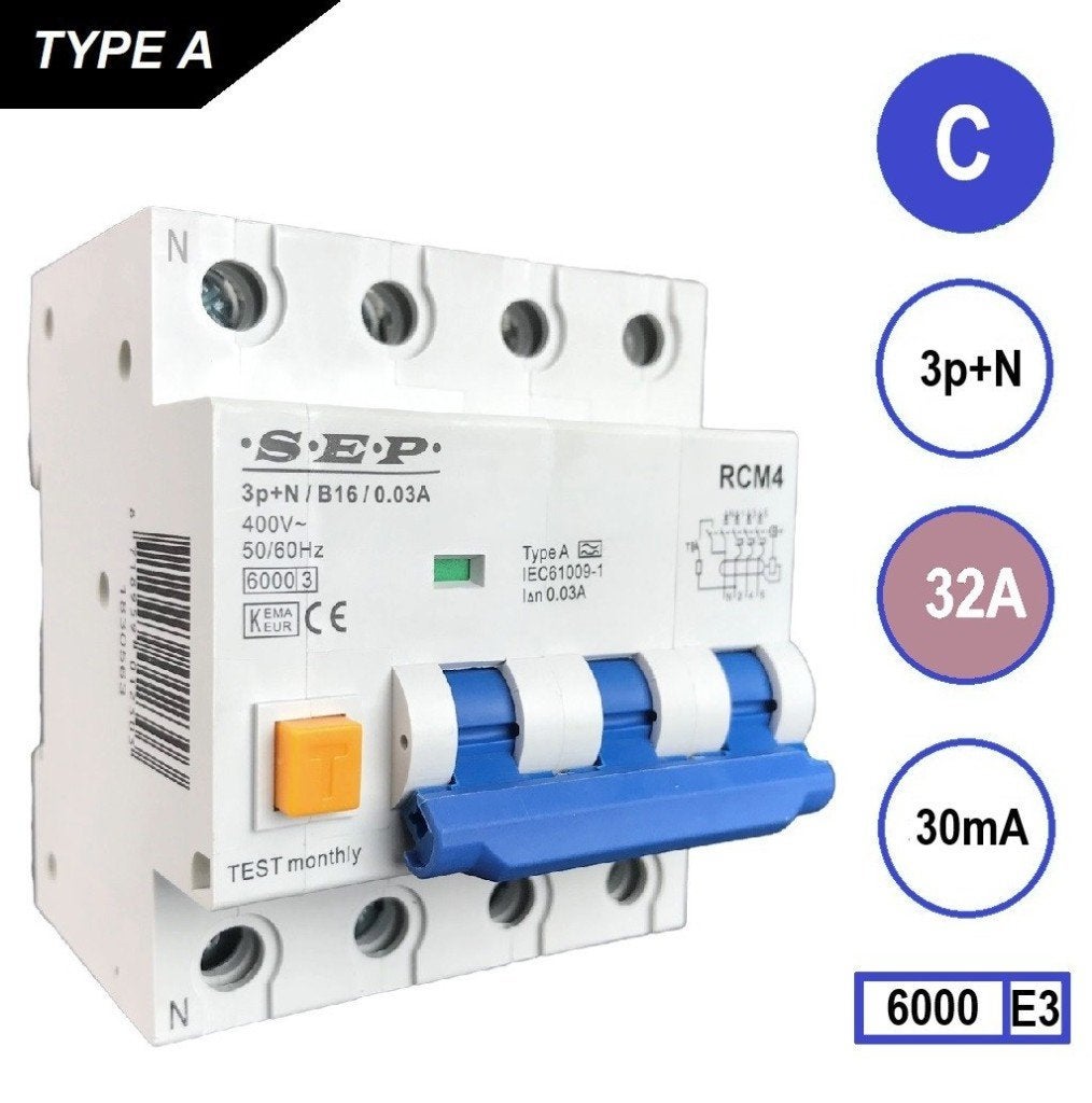 Aardlekautomaat C32A 3P+N 6kA 30mA, Verzenden, Nieuw