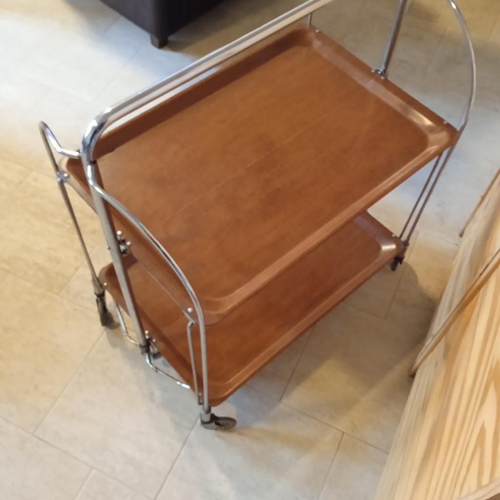 Prachtige vintage Gerlinol trolley op zwenkwieltjes, Ophalen of Verzenden, Gebruikt