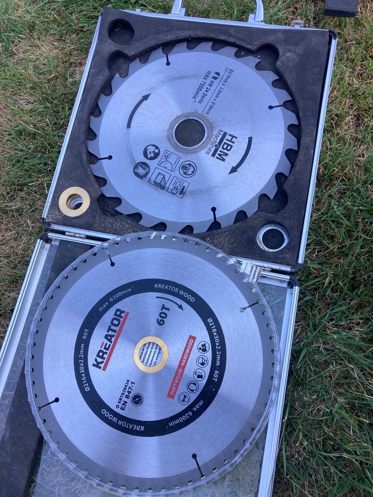 Zaagbladen set: HBM Machines & Kreator (nieuw), Doe-het-zelf en Verbouw, Ophalen of Verzenden, Nieuw, Cirkelzaag