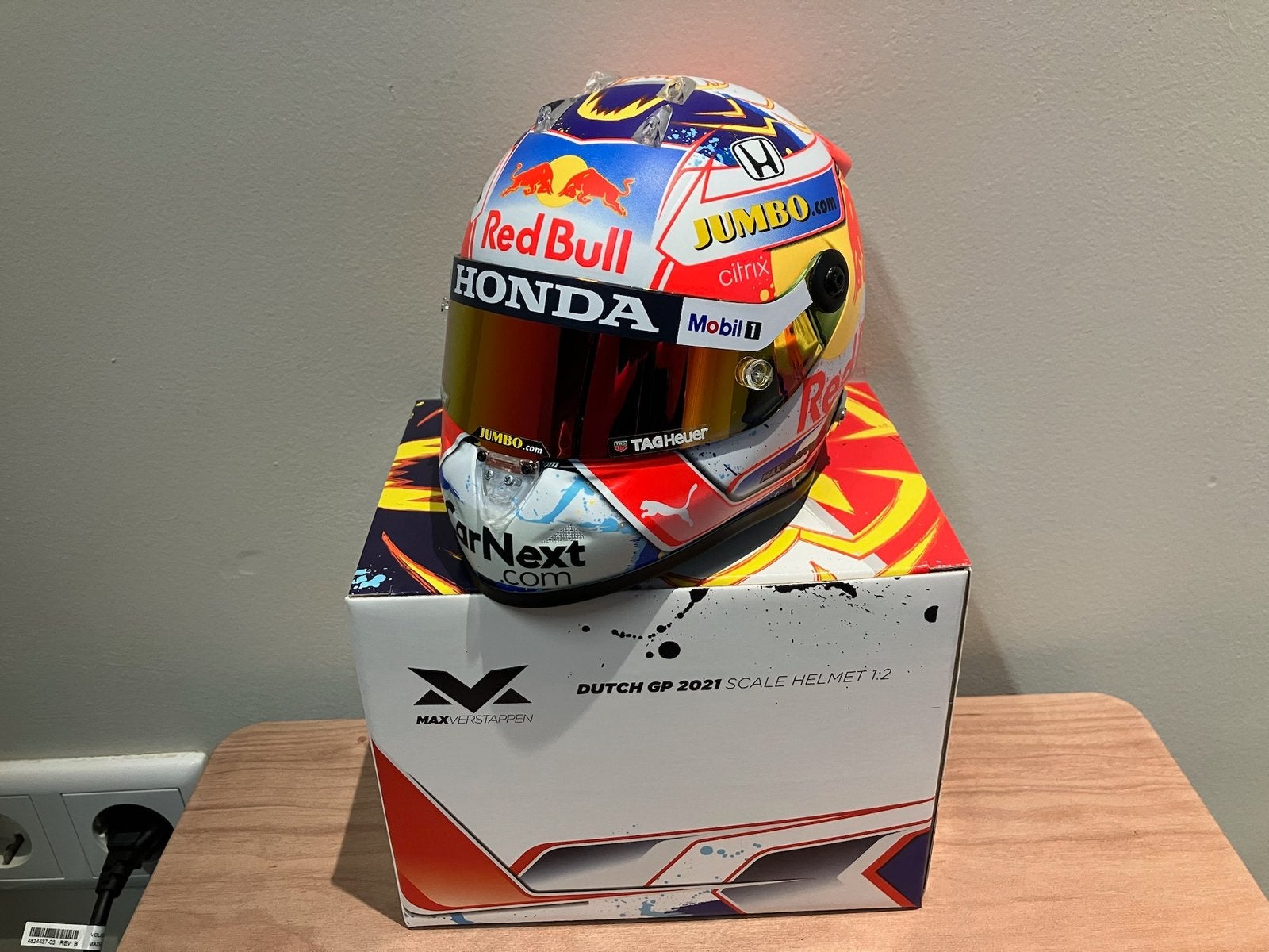 Max verstappen helm 1:2 zandvoort 2021, Ophalen of Verzenden, Zo goed als nieuw